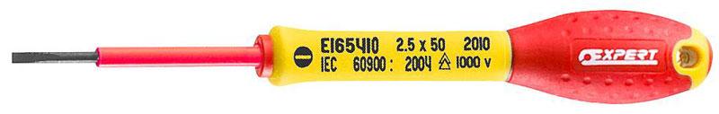 Insulated screwdrivers for slotted-head screws, 2,5 - 6,5 mm