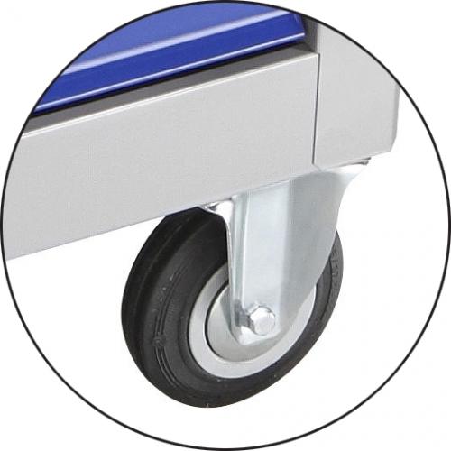 E010110 - Set of 4 wheels - 2 constantly and 2 rotary