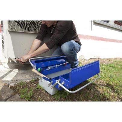 E194738 - Metal toolbox with 5 compartments L.: 45 cm