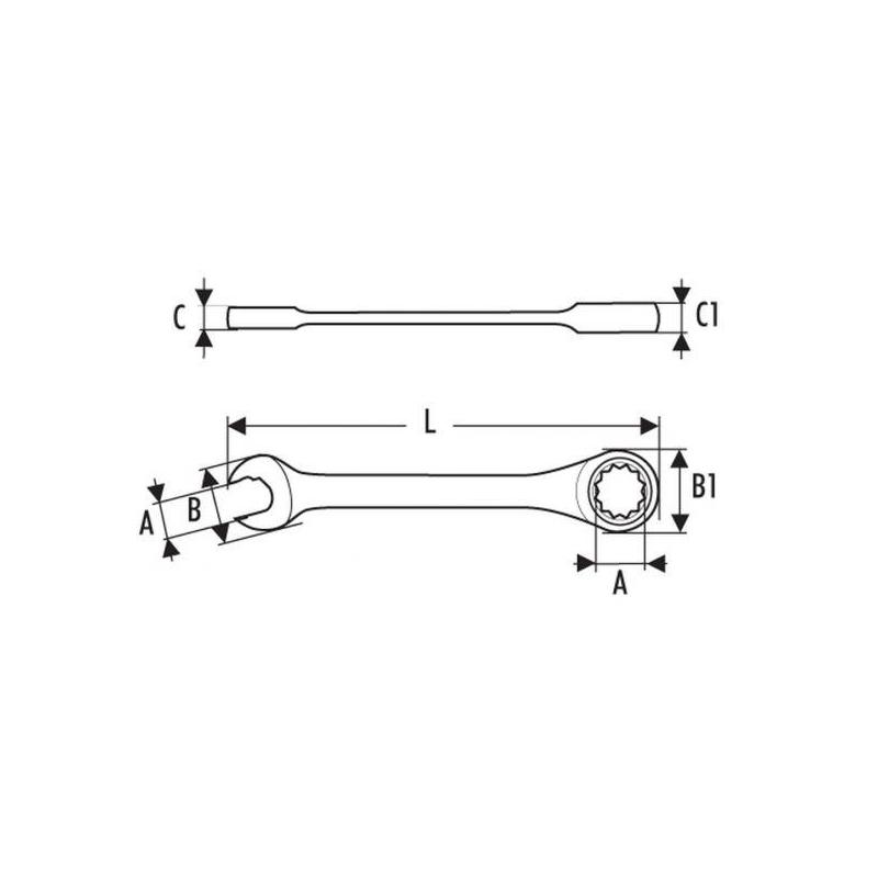 E110927 - Fast ratchet combination wrench, 11 mm E110927 - Fast ratchet combination wrench, 11 mm