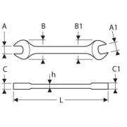 E113265 - Open-end wrench, 8x10 mm