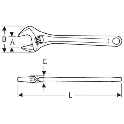 E117905 - Adjustable wrench, up to 55 mm