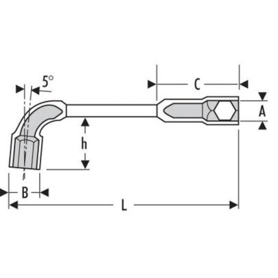 E113453 - Klucz fajkowy przelotowy, 29 mm