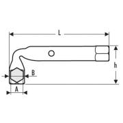 E113509 - Angled box wrench, 13 mm