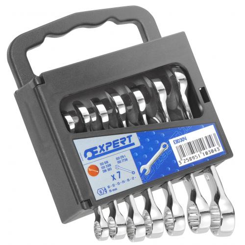 E110304 - Set of 7 combination wrenches, 10-19 mm