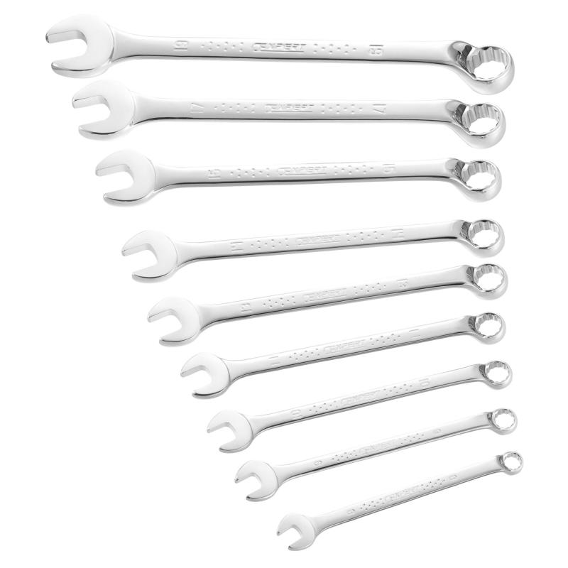 E117744 - Set of 9 offset combination wrenches, 8-19 mm