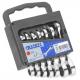 E111104 - Set of short 7 ratchet combination wrenches, 10-19 mm