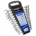 E111101 - Set of 12 ratchet combination wrenches, 8-19 mm