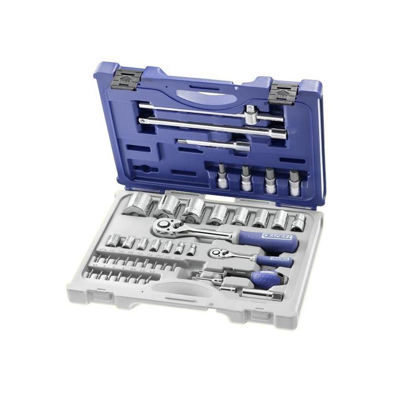E034855 - Ratchets and accessories set, 1/4" - 1/2" E034855 - Ratchets and accessories set, 1/4" - 1/2"