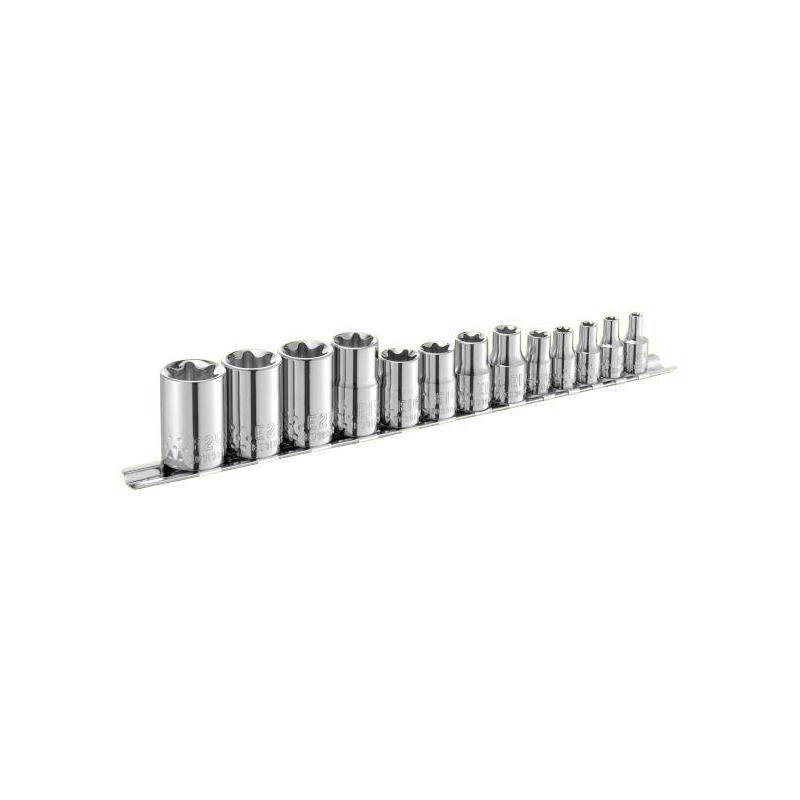 E034801 - Torx® socket set, 1/4" - 3/8" - 1/2" E034801 - Torx® socket set, 1/4" - 3/8" - 1/2"