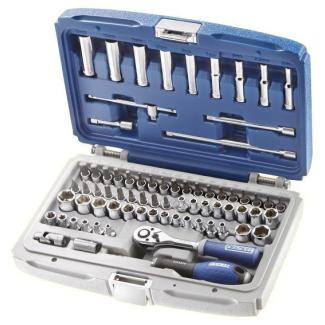 E030707 - 1/4" Socket and accessory set, 4- 14 mm, 1/2" - 9/32", T6-T40, E4-E10