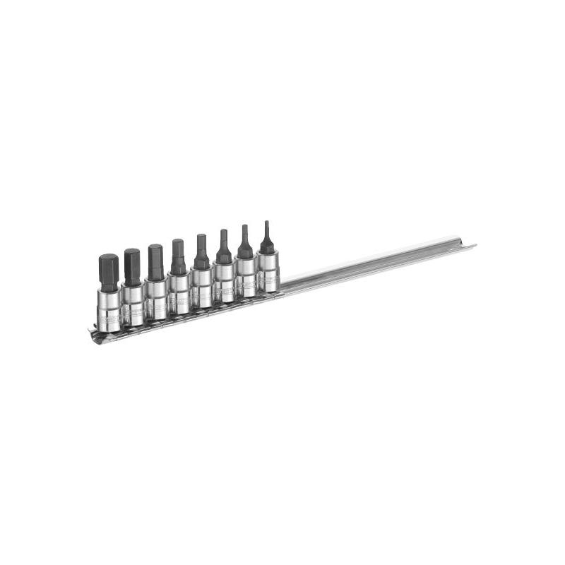 E030704 - 1/4" set of screwdriver bit sockets, 2 - 8 mm