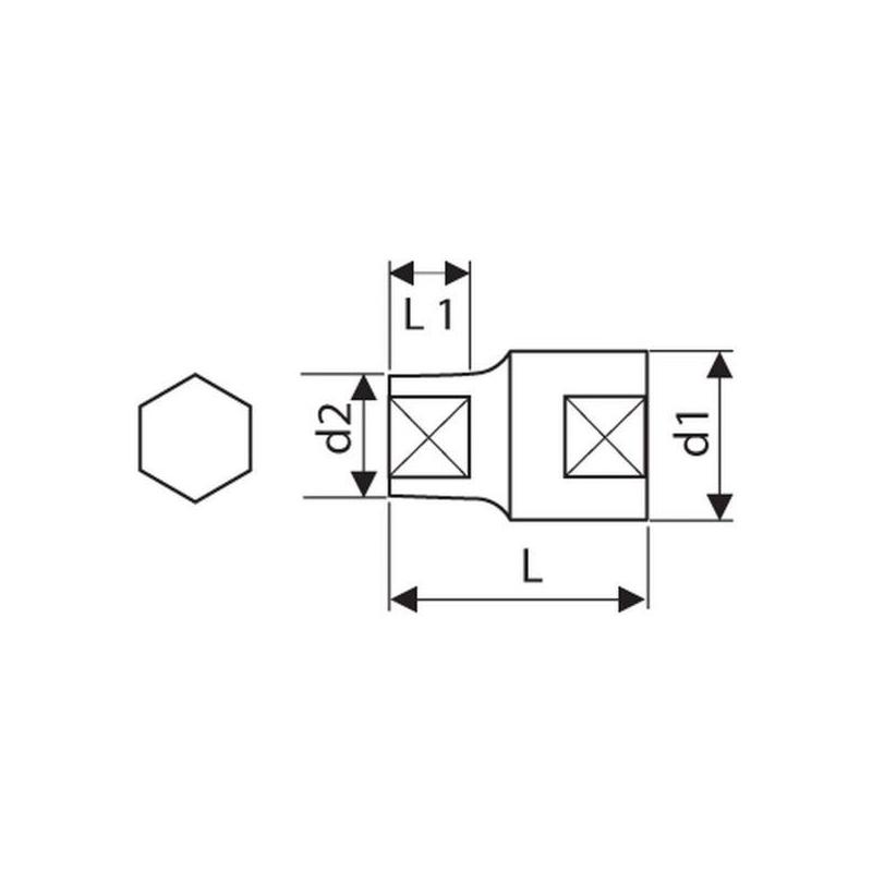 E117293 - 1/4" Hex socket, metric 4 mm E117293 - 1/4" Hex socket, metric 4 mm