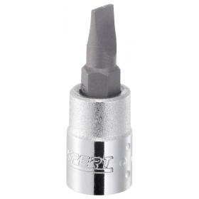 E030109 - 1/4" Slotted-head screwdriver bit socket, 4 mm
