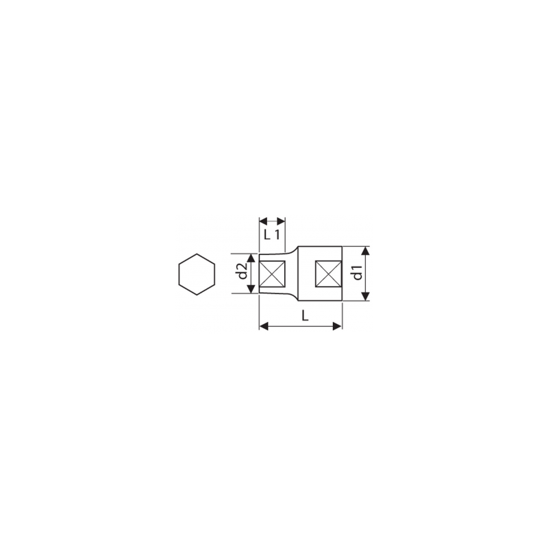 E030935 - 3/8" 6-Point socket - metric, 6 mm E030935 - 3/8" 6-Point socket - metric, 6 mm