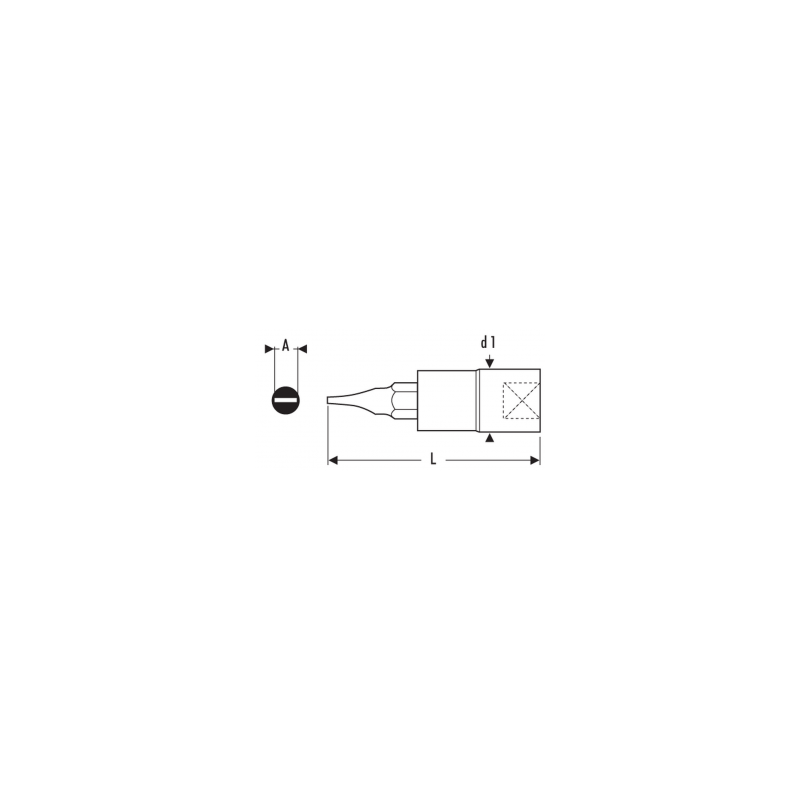 E030909 - 3/8" Slotted-head screwdriver bit socket 5.5 mm E030909 - 3/8" Slotted-head screwdriver bit socket 5.5 mm