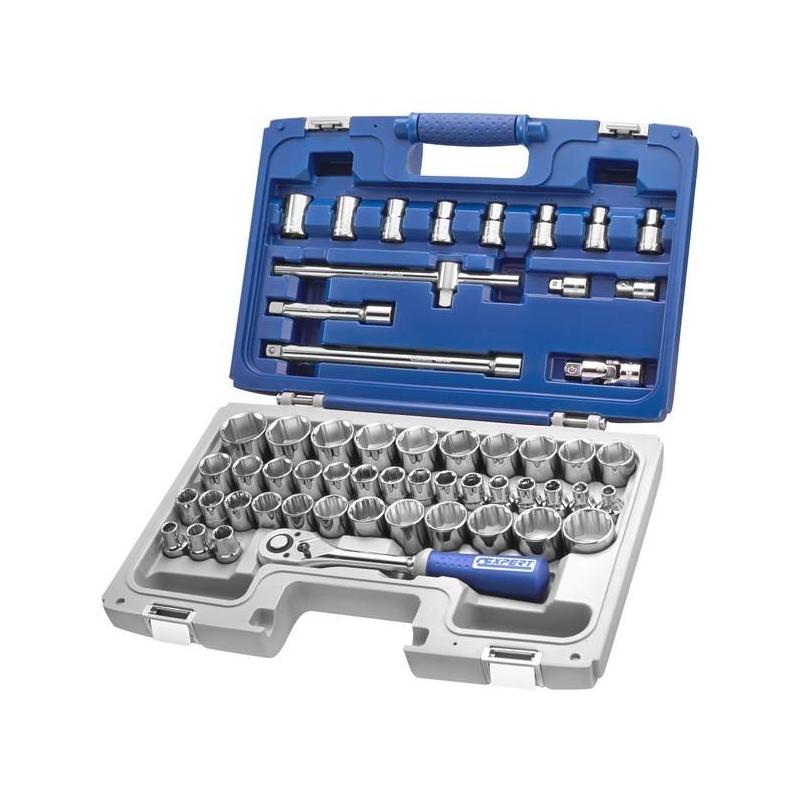 E032909 - 1/2" Socket and accessory set 8 - 34 mm, 3/8" - 1"1/4, E10 - E24 E032909 - 1/2" Socket and accessory set 8 - 34 mm, 3/8" - 1"1/4, E10 - E24