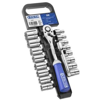 E032942 - Zestaw nasadek 6-kątnych 1/2", na szynie, 8 - 23 mm