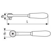 E032802 - 1/2" hinged head ratchet
