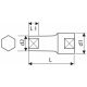 E117268 - 1/2" Long hex socket - metric, 15 mm