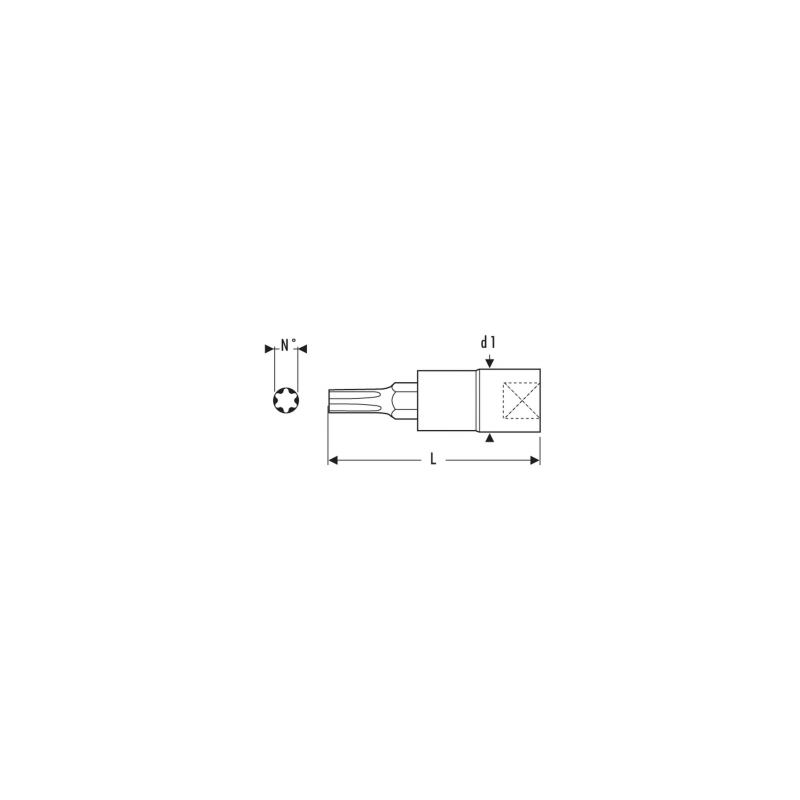E031918 - 1/2" TORX® screwdriver bit socket T20 E031918 - 1/2" TORX® screwdriver bit socket T20