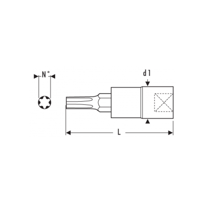 E031920 - Nasadka 1/2", trzpieniowa do śrub TORX®, T27