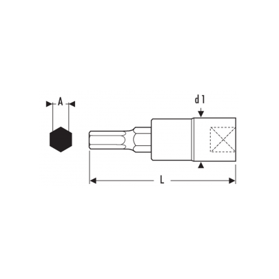 E031973 - 1/2" XZN® screwdriver bit socket M16