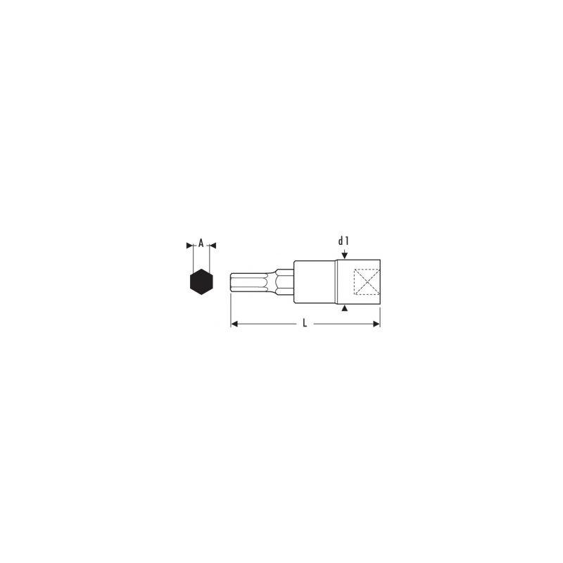 E031977 - 1/2" XZN® screwdriver bit socket, long-reach M14