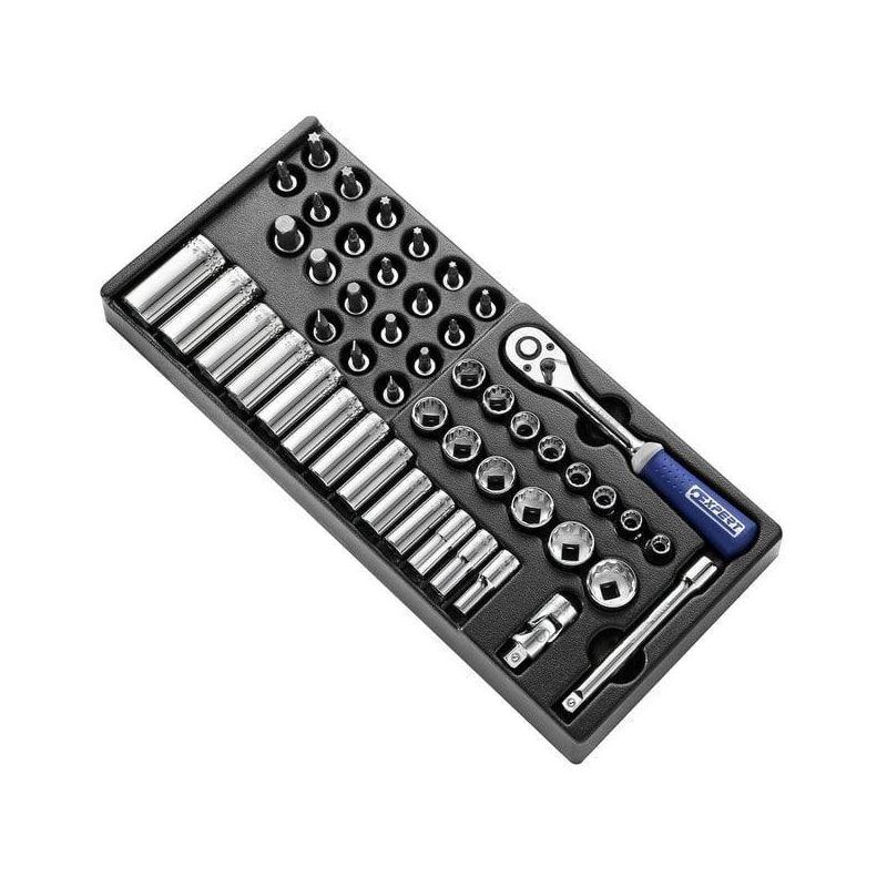 E031821 - 3/8" socket and accessory set - 50 pieces E031821 - 3/8" socket and accessory set - 50 pieces