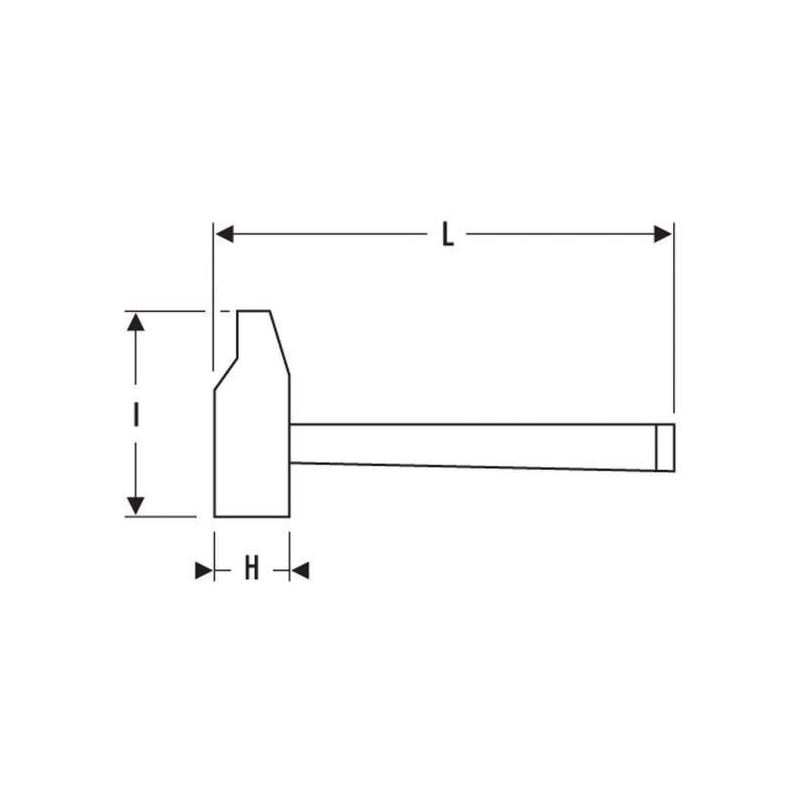 E154669 - Młotek francuski, 0,80 kg