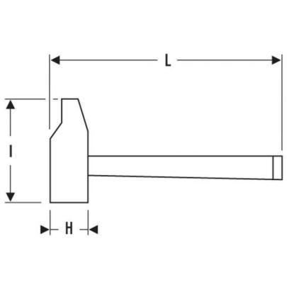 E154669 - Młotek francuski, 0,80 kg
