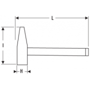 E150104 - Młotek typu DIN, 0,96 kg