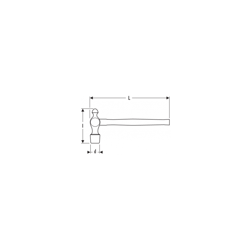 E150108 - Ball pein hammer, 0,59 kg E150108 - Ball pein hammer, 0,59 kg
