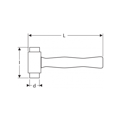E151003 - Copper head hammer, 1,14 kg
