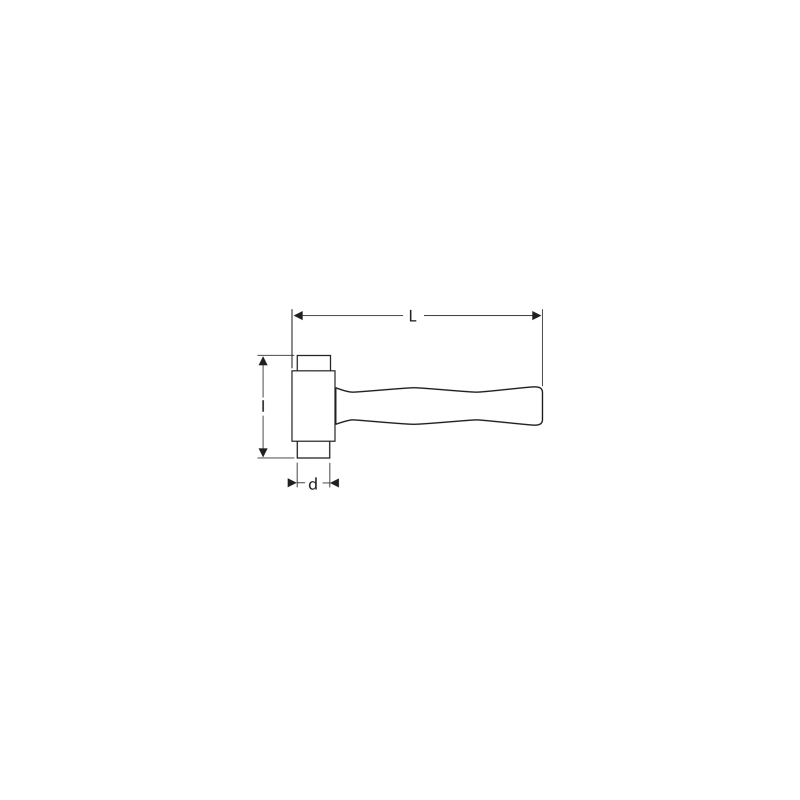 E151004 - Copper head hammer, 1,59 kg E151004 - Copper head hammer, 1,59 kg