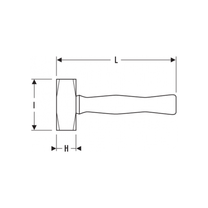 E150114 - Bevel edge club hammer, 2 kg