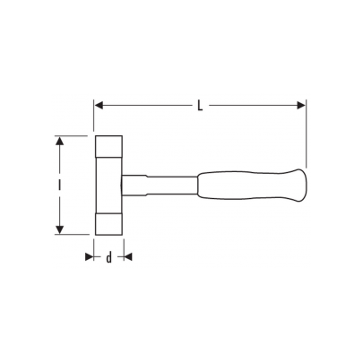 E150116 - Dead-blow hammer, 1,37 kg
