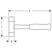 E150302 - Interchangeable tip mallet, 0,29 kg