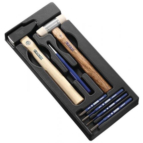 E150801 - Hammer, punch and chisel set