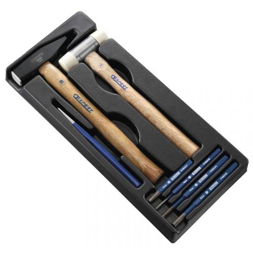 E150802 - Hammer, punch and chisel set
