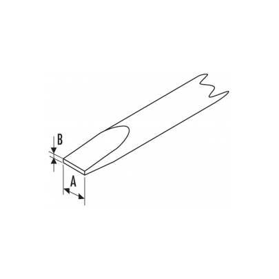 E160205 - Wkrętak do śrub z rowkiem dla mechanika, z zabierakiem sześciokątnym, 12 x 250 mm