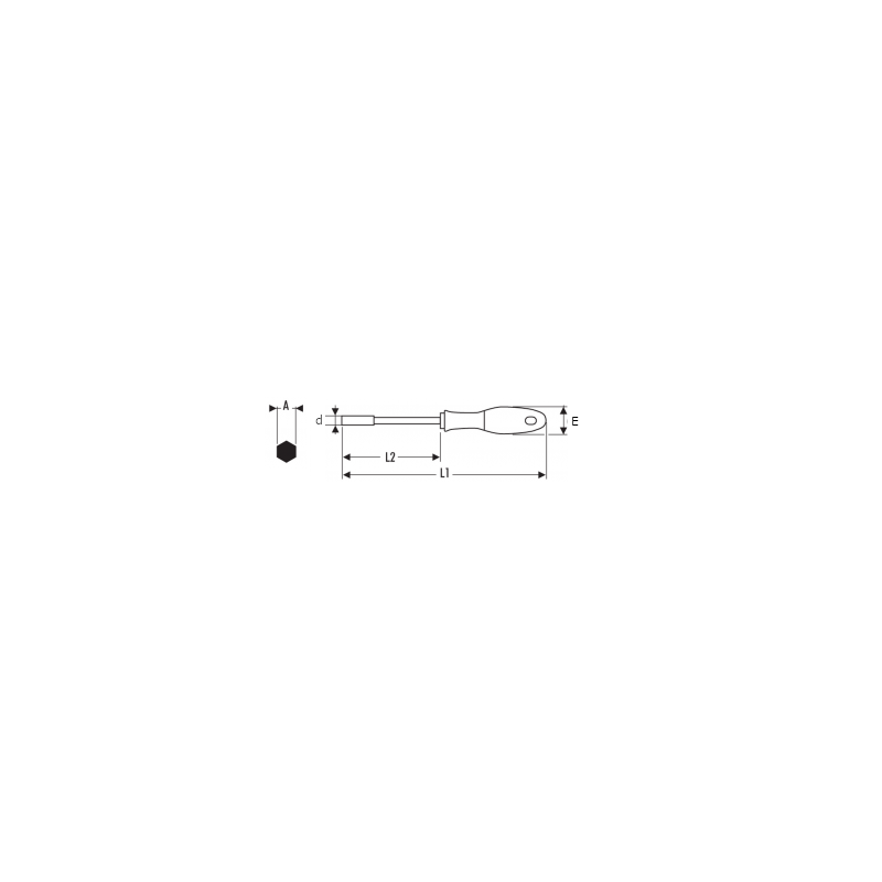E121504 - Socket wrench with metric screwdriver handle, 7 mm E121504 - Socket wrench with metric screwdriver handle, 7 mm