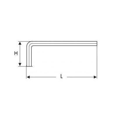 E113916 - Short metric key, 6-point, 4 mm