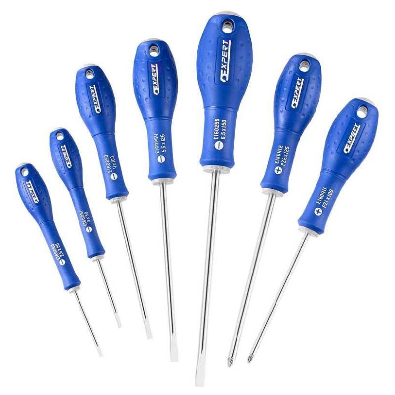E160923 - Zestaw wkrętaków PRIMO do wkrętów z rowkiem i POZIDRIV®, 2,5 - 6,5 mm i PZ1 - PZ2