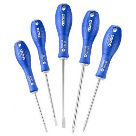 E160920 - Set of Primo screwdrivers for slotted head screws, Phillips®, 3,5 - 5,5 mm, PH1 - PH2