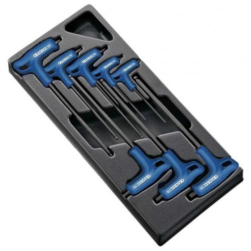 E121609 - Module of 8 handle "T" hex keys and spherical head, 2,5 - 10 mm