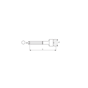 E113623 - Nasadka 1/2" trzpieniowa do śrub z gniazdem 6-kątnym, udarowa, 5 mm