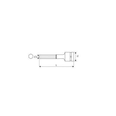 E113623 - 1/2" Impact socket for hex screws, 5 mm