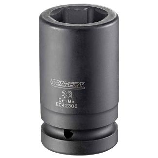 E042308 - 1" Hex long impact socket, metric, 33 mm