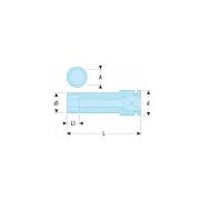 E042310 - 1" Hex long impact socket, metric, 36 mm
